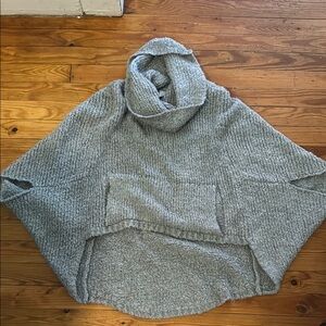 Alya Gray Cowl Neck Sweater Cozy Knit